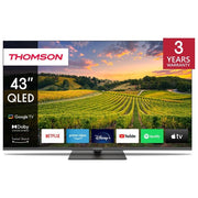 Thomson 43QG5C14 Smart TV QLED 43'' 4K UHD Google TV Dolby Vision Atmos Wi-Fi Bluetooth 5.1 Triplo Tuner colore Nero