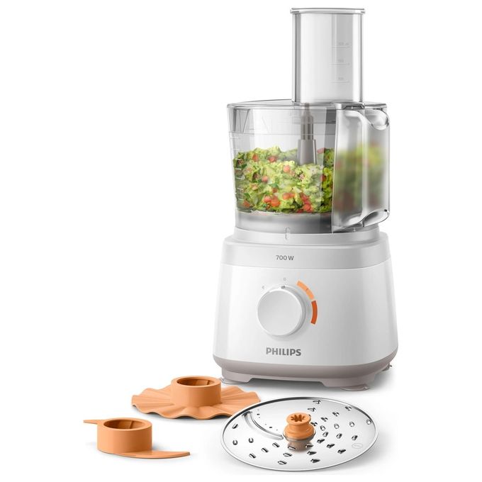Philips HR7310-00 Daily Collection Robot da Cucina Compatto Multifunzione con Oltre 16 Funzioni 700 W 2,1 Litri Bianco