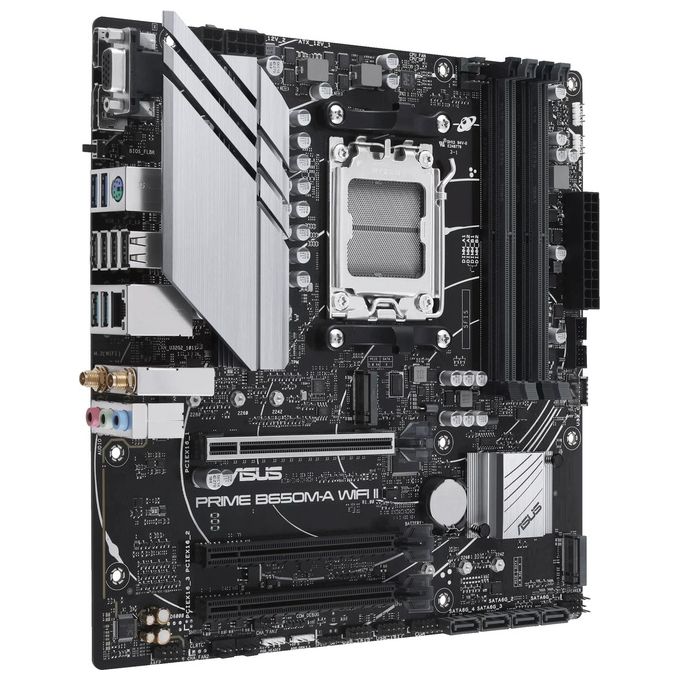 ASUS 90MB1EG0-M0EAY0 PRIME B650M-A WIFI II Scheda Madre AM5 DDR5 Wi-Fi 6 Bluetooth 5.2 Ethernet 2.5 Gigabit colore Nero