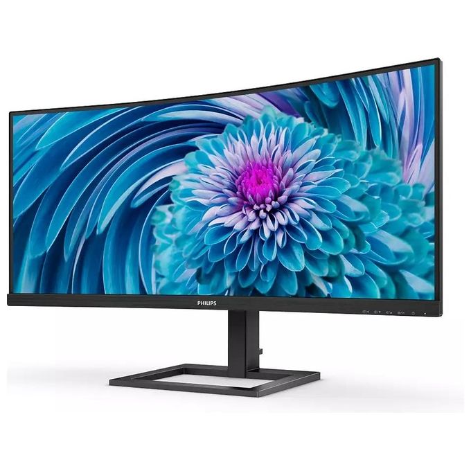 Philips 346E2CUAE E Line Monitor PC 34'' VA Curvo 3440x1440 UWQHD 100 Hz 4 ms USB-C 65W AMD FreeSync Premium colore Nero