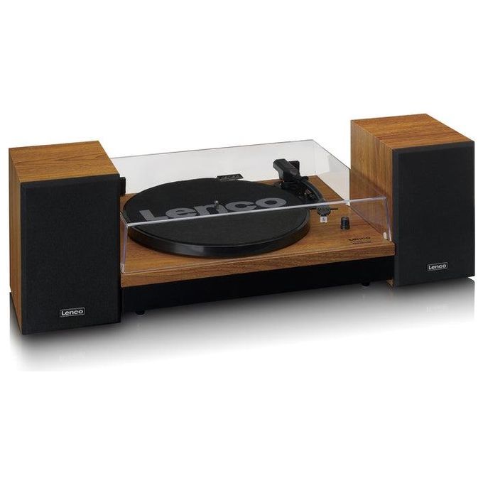 Lenco LS-310WD Giradischi a Cinghia con Diffusori Separati Bluetooth 4.1 Testina Audio Technica MM 20W colore Legno