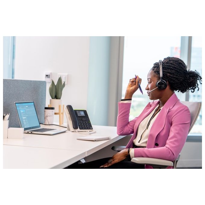 HP Poly 82M87AA Poly Edge E220 Telefono IP 4 linee Display 2.8'' IPS Gigabit Ethernet PoE Bluetooth 5.0 NFC colore Nero