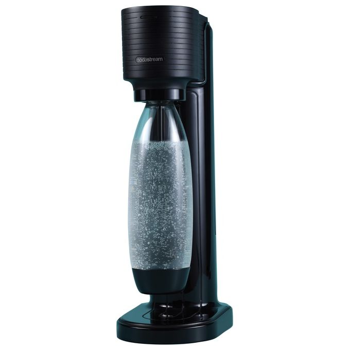 SodaStream 2270273 Gaia Gasatore d'Acqua con Bottiglia PET 1L Cilindro CQC ad Aggancio Rapido colore Nero