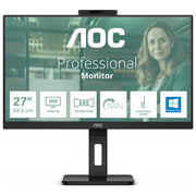 AOC Q27P3CW Pro-line Monitor PC 27'' Quad HD IPS LED 2560x1440 Webcam 5MP USB-C 65W Hub USB 3.2 colore Nero
