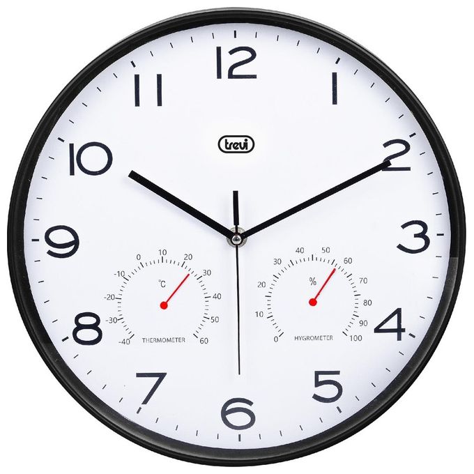 Trevi OM 3510 T Orologio da Parete con Termometro e Igrometro 30cm