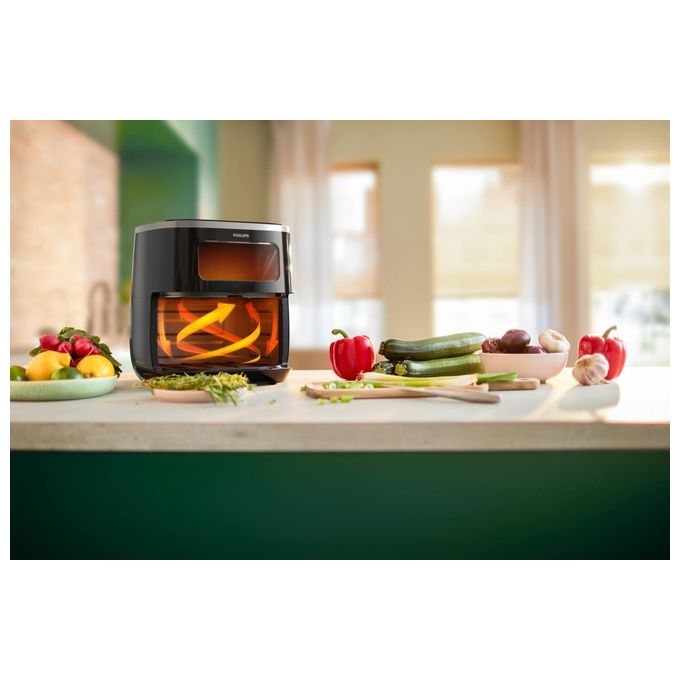 Philips HD9257-80 Friggitrice ad aria 5.6 L 1700 W 14 Programmi Display Touch colore Nero