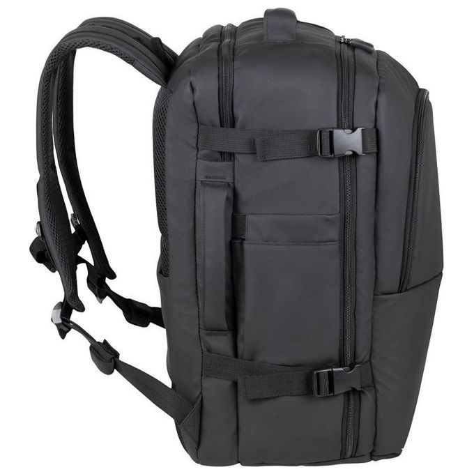 Rivacase 8465 Tegel Zaino da Viaggio per Notebook fino a 17,3'' con Scomparto Imbottito e Materiale ECO-FRIENDLY RPET colore Nero