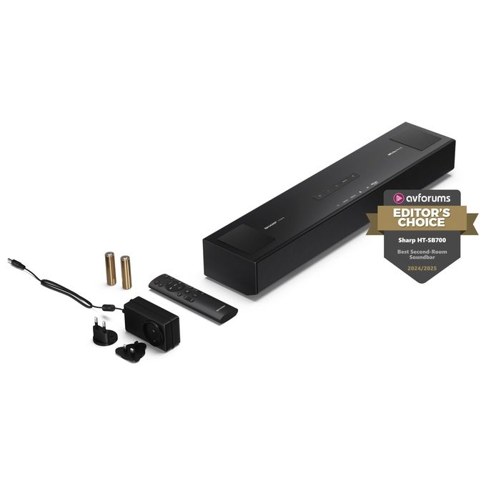Sharp HT-SB700 Soundbar 2.0.2 Dolby Atmos 140W Bluetooth HDMI eARC CEC 52cm colore Nero