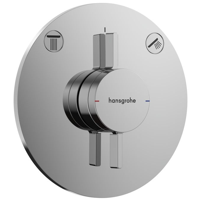 Hansgrohe 75418000 DuoTurn S Miscelatore ad incasso per 2 utenze con deviatore e controllo flusso colore Cromo