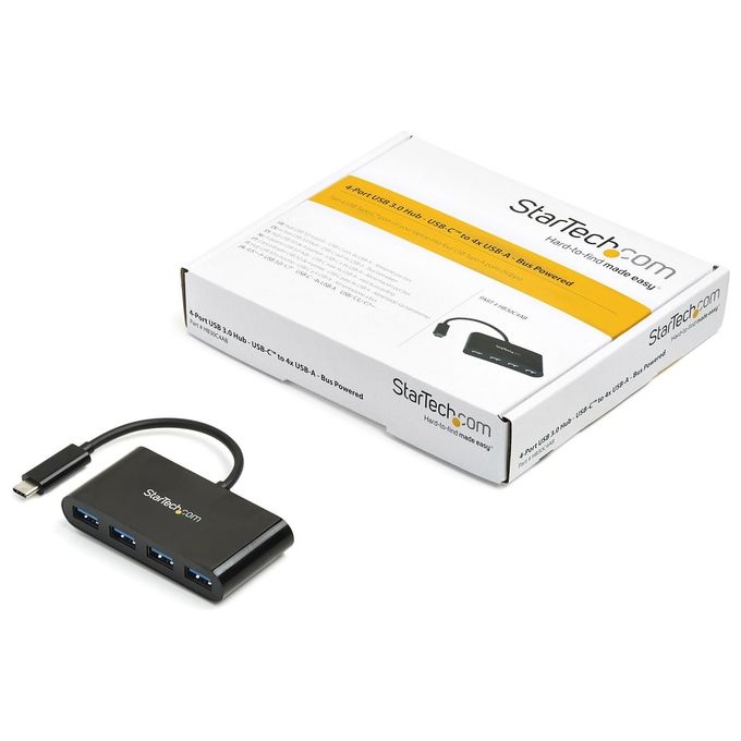 Startech Hub USB 3.0 a 4 porte - USB-C a 4 USB-A - Alimentazione a bus