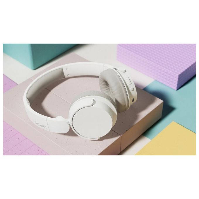 Philips TAH3209WT-00 Cuffia On-ear Wireless Bluetooth 5.3 Autonomia 25h Ricarica Rapida USB-C colore Bianco