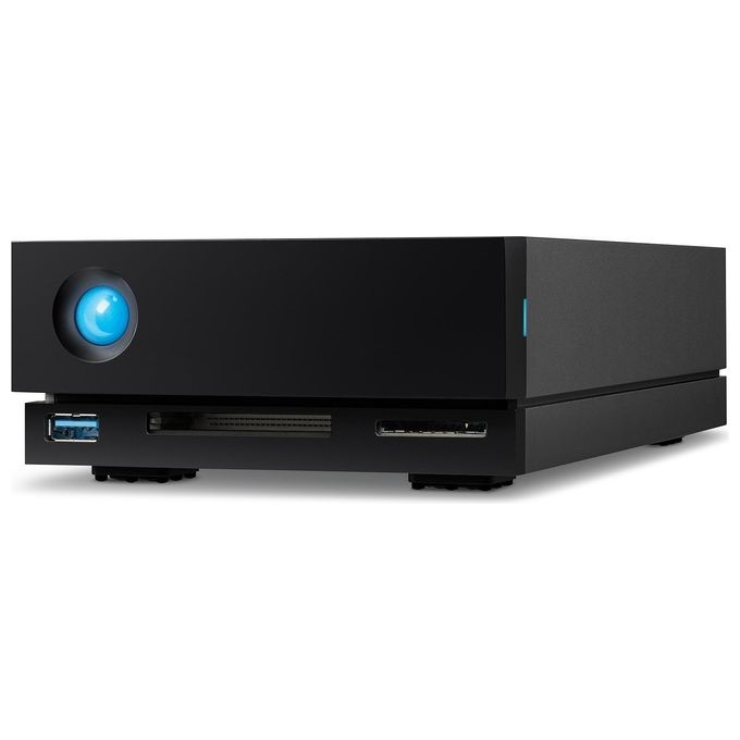LaCie STHS18000800 1big Dock Hard Disk Esterno 18TB Thunderbolt 3 USB-C Lettore SD CF 280 MB-s colore Nero
