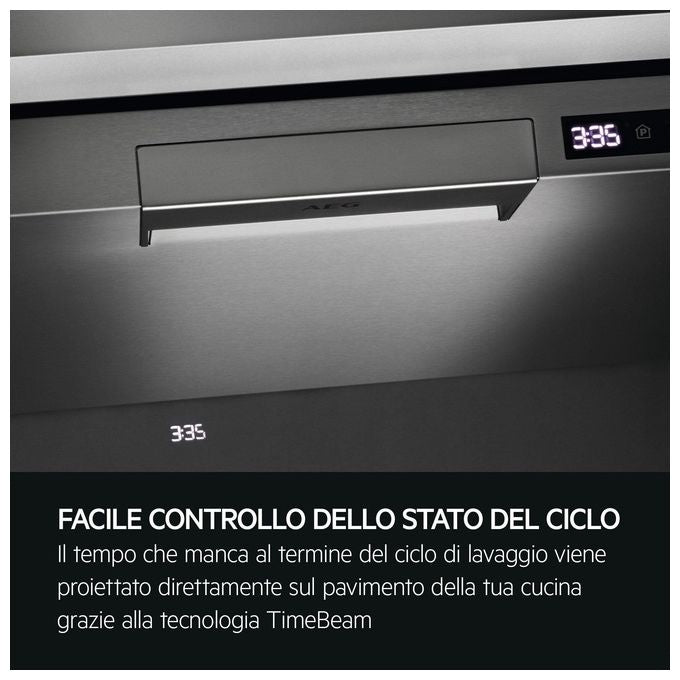 AEG FSE76738P Serie 7000 Lavastoviglie da Incasso 14 coperti Classe A 43 dB AirDry Wi-Fi Motore Inverter (82x60x56 cm) colore Acciaio Inossidabile