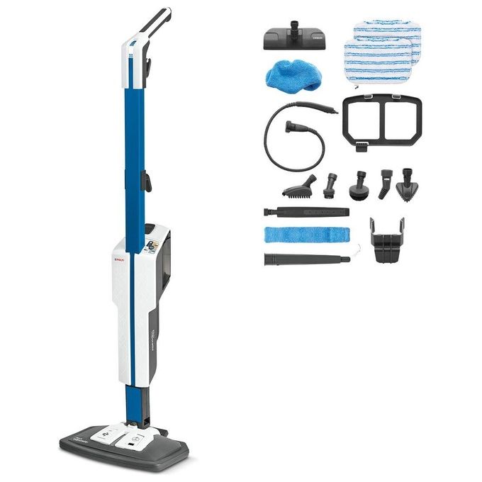 Polti PTEU0305 Vaporetto SV620 Style Scopa a Vapore con Pulitore Portatile 2in1 1500 W 15 Accessori Autonomia Illimitata colore Blu