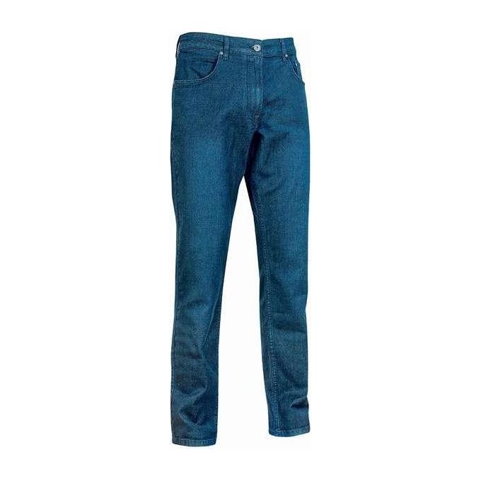 U-Power EX245GJ Romeo Exciting Wear Pantalone Jeans da Lavoro Slim Fit 5 Tasche Zip YKK 98% Cotone colore Blu Guado