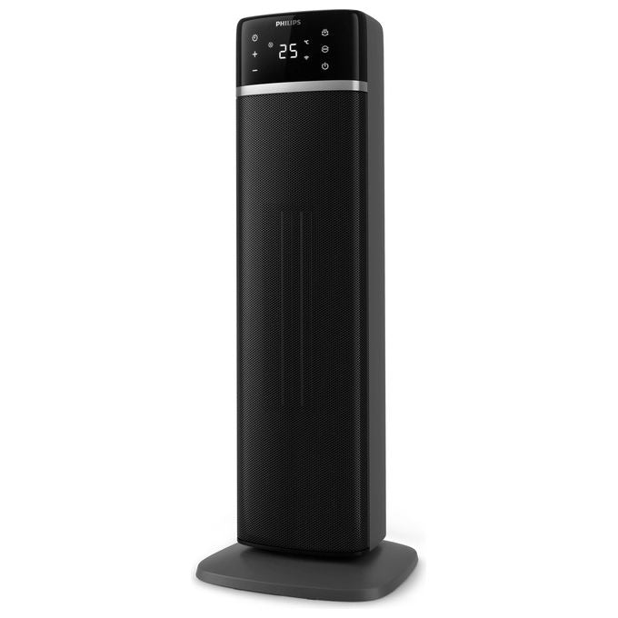 Philips CX5120-11 Serie 5000 Termoventilatore Torre 2000W AI Wi-Fi App 40,5 dB oscillazione 60° per ambienti fino a 20 m² colore Nero