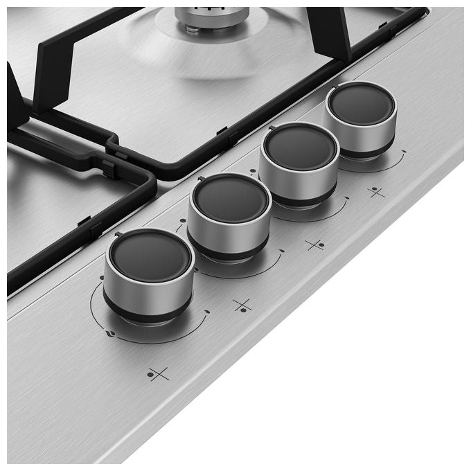 Beko HIAG64223SXE Piano cottura a Gas 60 cm 4 Fuochi PractiClean Gas Safety colore Acciaio Inox