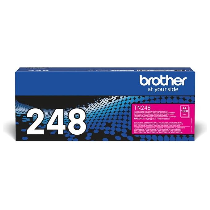 Brother TN-248M Toner Laser Originale Resa 1000 Pagine per Serie 3000 e 8000 colore Magenta
