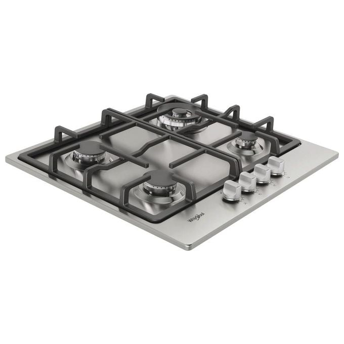 Whirlpool TGML 661 IX R Piano cottura a gas 58 cm 4 fuochi da incasso accensione elettronica dispositivo spegnimento fiamma colore Acciaio inox