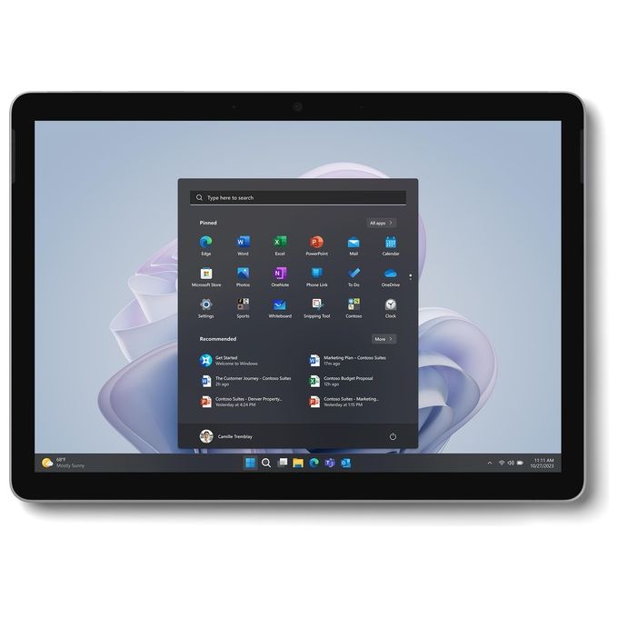 Microsoft XIG-00004 Surface Go 4 Tablet PC Intel N200 8 GB 256 GB Wi-Fi 6 Windows 11 Pro colore Platino