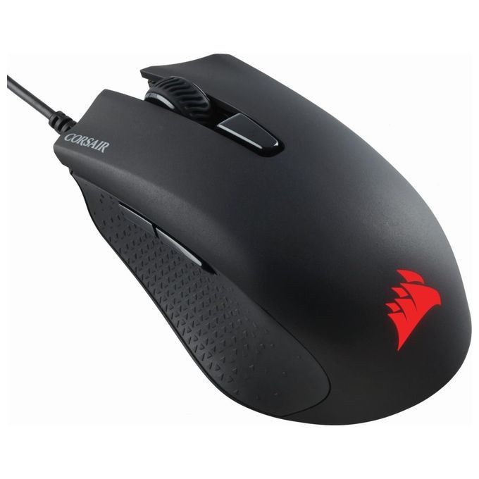 Corsair Harpoon PRO RGB, FPS-MOBA Mouse Gaming Ottico 12000 DPI 6 Pulsanti Programmabili Retroilluminazione LED RGB, Nero