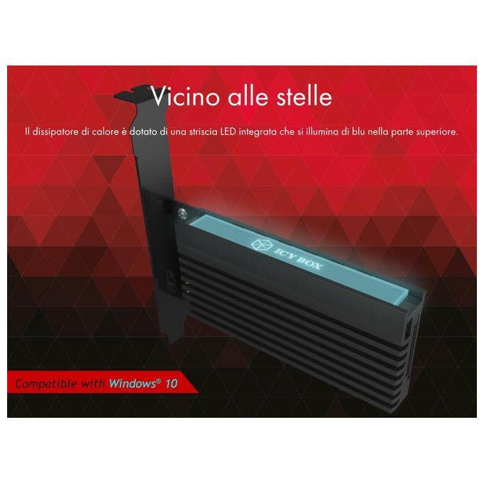 ICY BOX Scheda di Estensione PCIe per SSD M.2 NVMe PCI-E x4