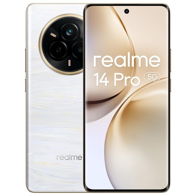 Realme 631011005073 14 Pro 5G Smartphone Dual SIM 8 GB 256 GB Display OLED 6.77'' 120 Hz Batteria 6000 mAh Android 15 colore Bianco