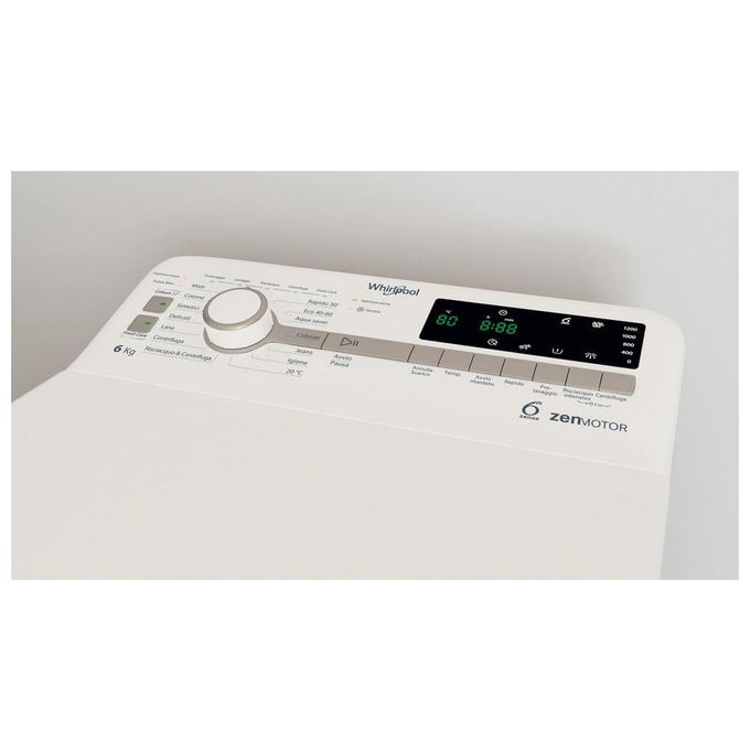 Whirlpool ZEN TDLR 6252BS IT Lavatrice Caricamento dall'Alto 6Kg 1200 Giri-min Classe Energetica B Bianco