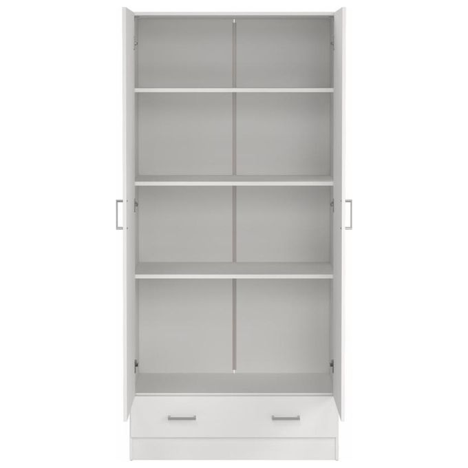 Tvilum 704034949 Space Armadio 2 Ante Battenti 1 Cassetto 3 Ripiani Stile Scandinavo colore Bianco