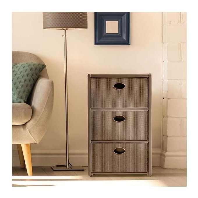 Stefanplast Cassettiera 3 Posti Elegance Grigio 40x40x60cm