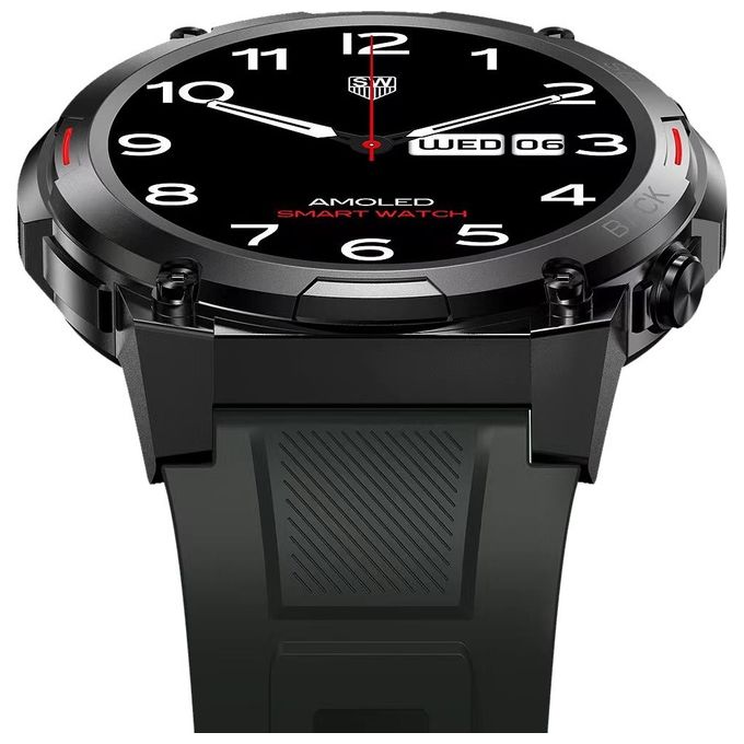 MaxCom FW63BK Cobalt Pro Smartwatch AMOLED 1.43'' IP68 Cardiofrequenzimetro Bluetooth colore Nero