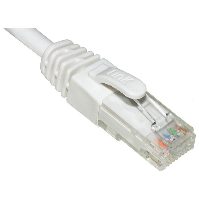 Link Cavo di Rete Categoria 6a Non Schermato Utp Awg24 Bianco Halogenfree 1mt