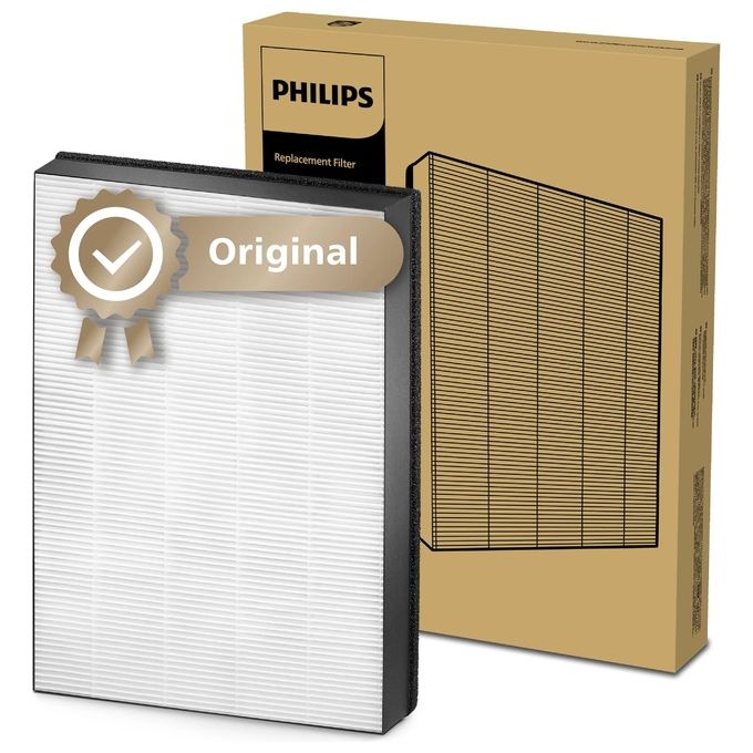 Philips FY2422-20 Filtro HEPA H13 NanoProtect Serie 2000 e 3000 Cattura il 99.97% delle particelle da 0.3 micron colore Bianco