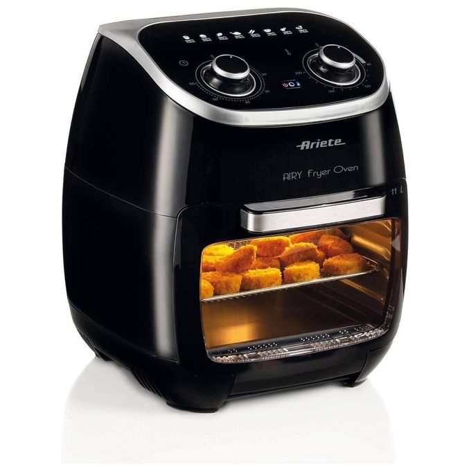 Ariete 4619 Friggitrice ad aria 11 L 2000 W Forno Elettrico Girarrosto Essiccatore 8 Programmi colore Nero