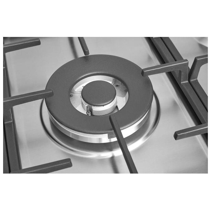 Whirlpool GMR 7522-IXL Piano Cottura a Gas 5 Zone iXelium Griglie in Ghisa 73 cm Acciaio Inox