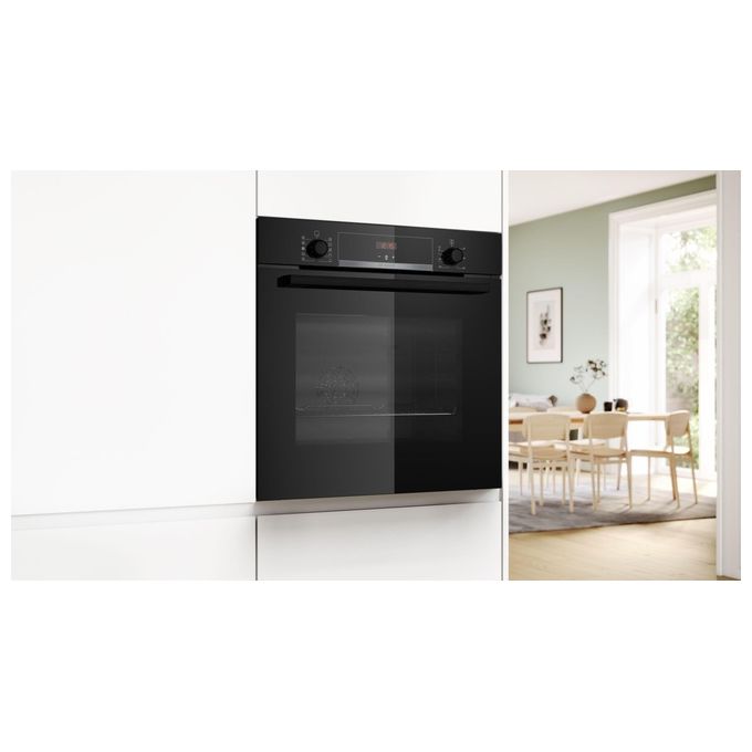 Bosch HQA534BB3 Serie 4 Forno da incasso Elettrico con Vapore 71 L Classe A+ Multifunzione Grill (59.5x59.4x54.8 cm) colore Nero