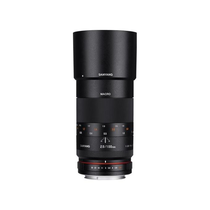 Samyang 1112306101 100mm F2.8 ED UMC Macro Obiettivo per Sony E Full Frame APS-C Apertura f-2.8 1:1 Macro Messa a Fuoco Manuale Distanza Minima 30.7 cm Filtro 67 mm colore Nero