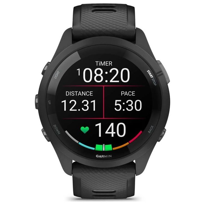 Garmin 010-02810-10 Forerunner 265 Smartwatch GPS AMOLED 1.3'' 46mm Cardiofrequenzimetro SpO2 Batteria 15 giorni colore Nero