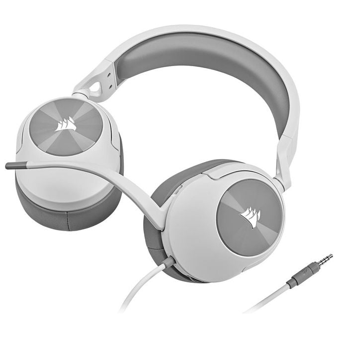 Corsair CA-9011261-EU HS55 STEREO Auricolare Cablato Gaming 3.5 mm Microfono Omnidirezionale Lunghezza Cavo 1.8 m colore Bianco