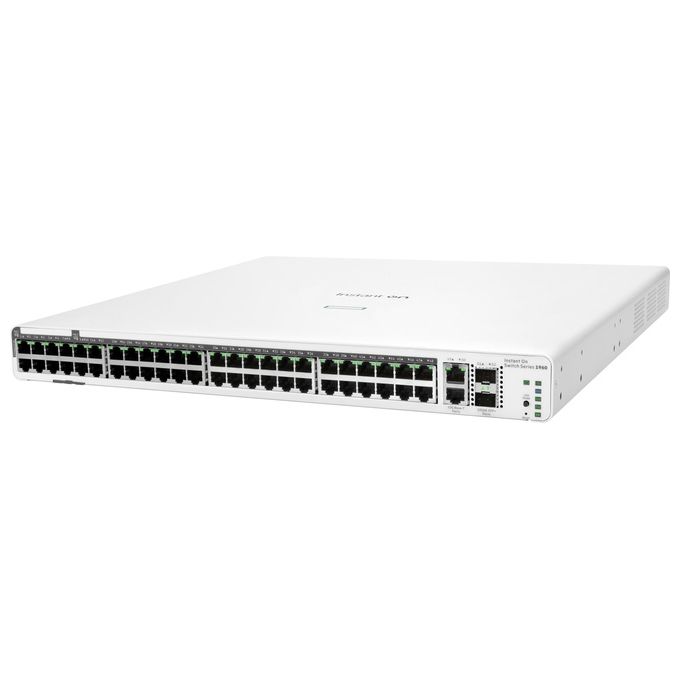 Aruba JL808A#ABB Instant On 1960 Switch L2+ Gestito 48 porte Gigabit 2 SFP+ 10GbE 2 RJ45 10GbE Stacking colore Bianco