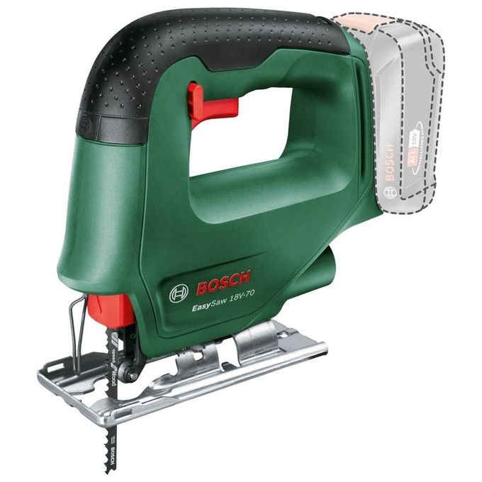 Bosch 0603012000 EasySaw Seghetto alternativo a batteria 18V con cambio lama SDS profondita' taglio legno 70 mm colore Nero