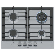 Bosch PCH6A5I90 Serie 6 Piano cottura Gas 60 cm 4 fuochi Griglie in ghisa Flame Select colore Inox
