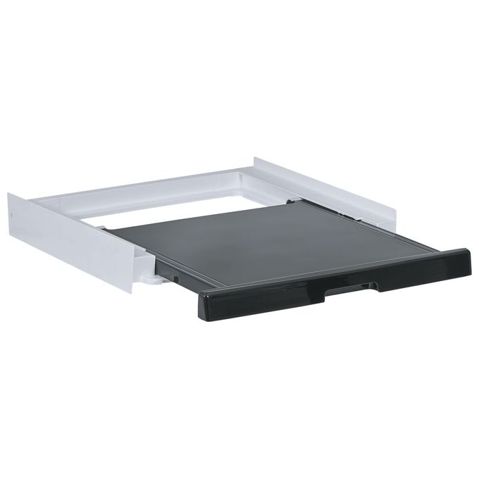 Haier HASTKU10B Kit di Sovrapposizione Universale Lavatrice Asciugatrice Ripiano Scorrevole 12 Kg Serie 3 5 7 colore Nero