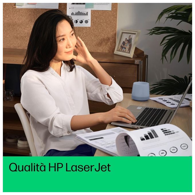 HP 381L0A LaserJet Tank 1604w Stampante Multifunzione Laser 22 ppm Stampa Fronte Retro Manuale Scanner A4 Wi-Fi USB colore Bianco