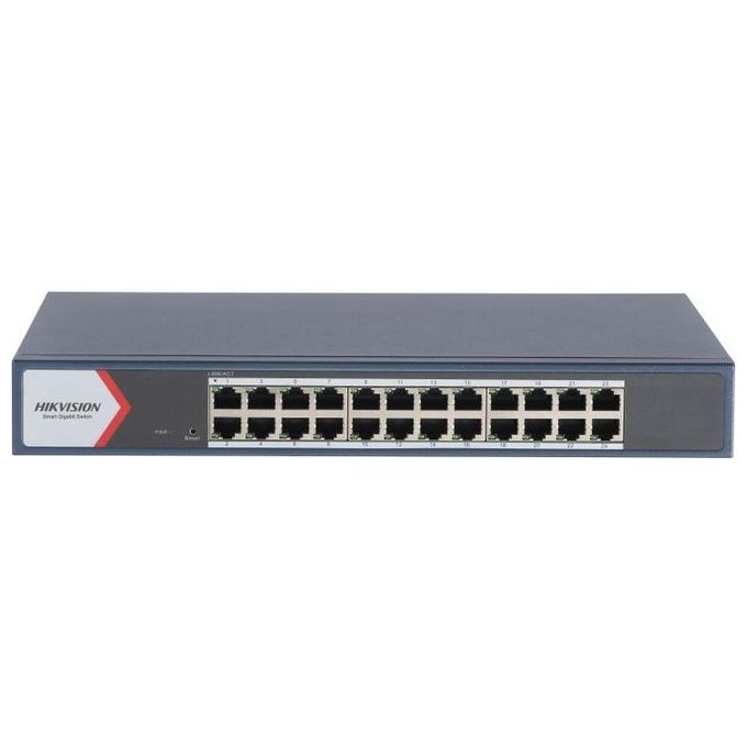 Hikvision DS-3E1524-EI Switch di Rete Gestito 24 Porte Gigabit Full Duplex VLAN Supporto Web colore Blu