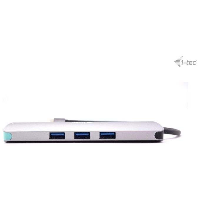 I-tec C31NANODOCKLANPD USB-C 4K Nano Docking Station HDMI 4K@60Hz Ethernet Gigabit 3x USB 3.2 Gen 1 Lettore SD-microSD Power Delivery 100W colore Argento