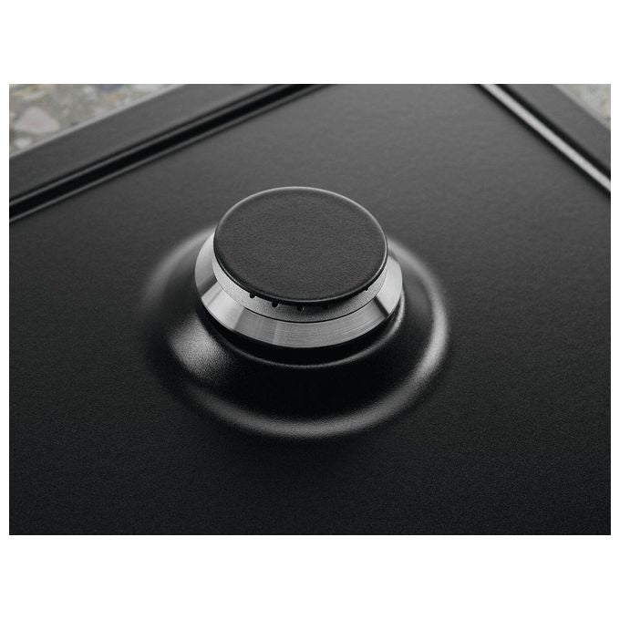 Electrolux KGS9536RN Piano Cottura a gas Slim 2.0 5 fuochi speed burner 1 bruciatore Wok Griglie in ghisa Nero Ghisa