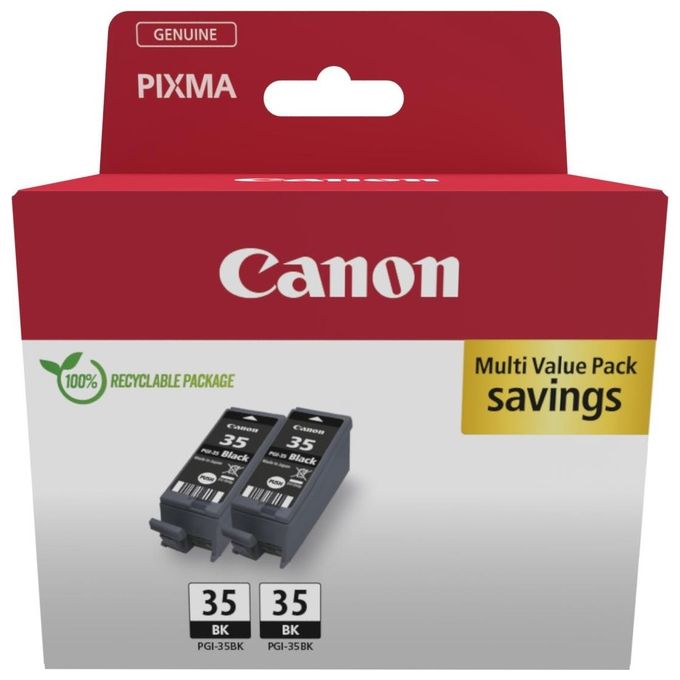 Canon PGI-35 BK Cartuccia D'inchiostro Nero Twin Pack