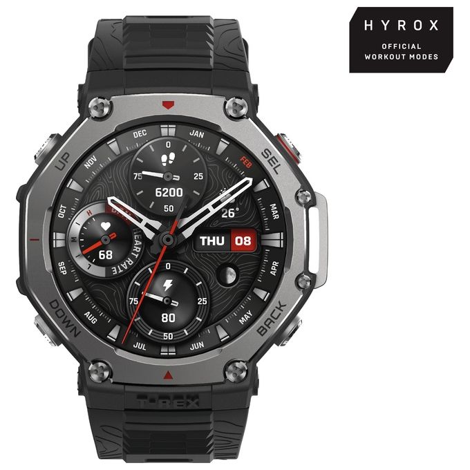 Amazfit W2323GL1N T-Rex 3 Smartwatch GPS AMOLED 1.5'' 480x480 Multisport 150 sport 27 giorni autonomia 10 ATM colore Nero