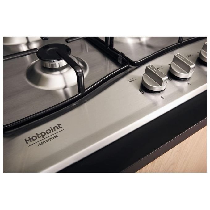Hotpoint Ariston PCN 752 T -IX-HAR Piano Cottura a Gas 5 Zone 75 cm Acciaio Inox